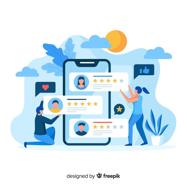 Concept illustration of SEO strategies being used to increase online reviews during the COVID-19 pandemic