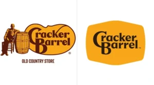 Cracker Barrel logos new and old