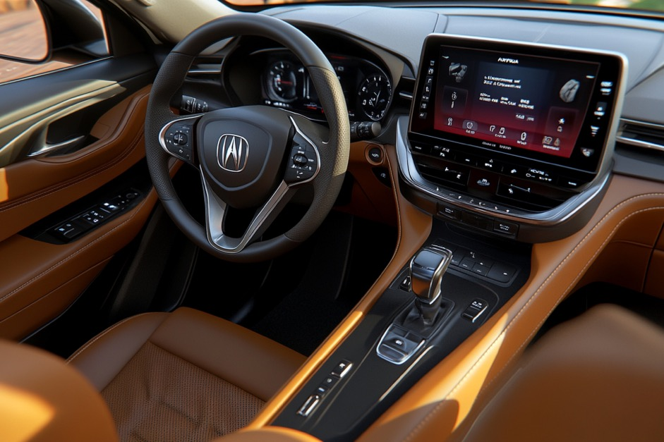 The interior of an Acura
